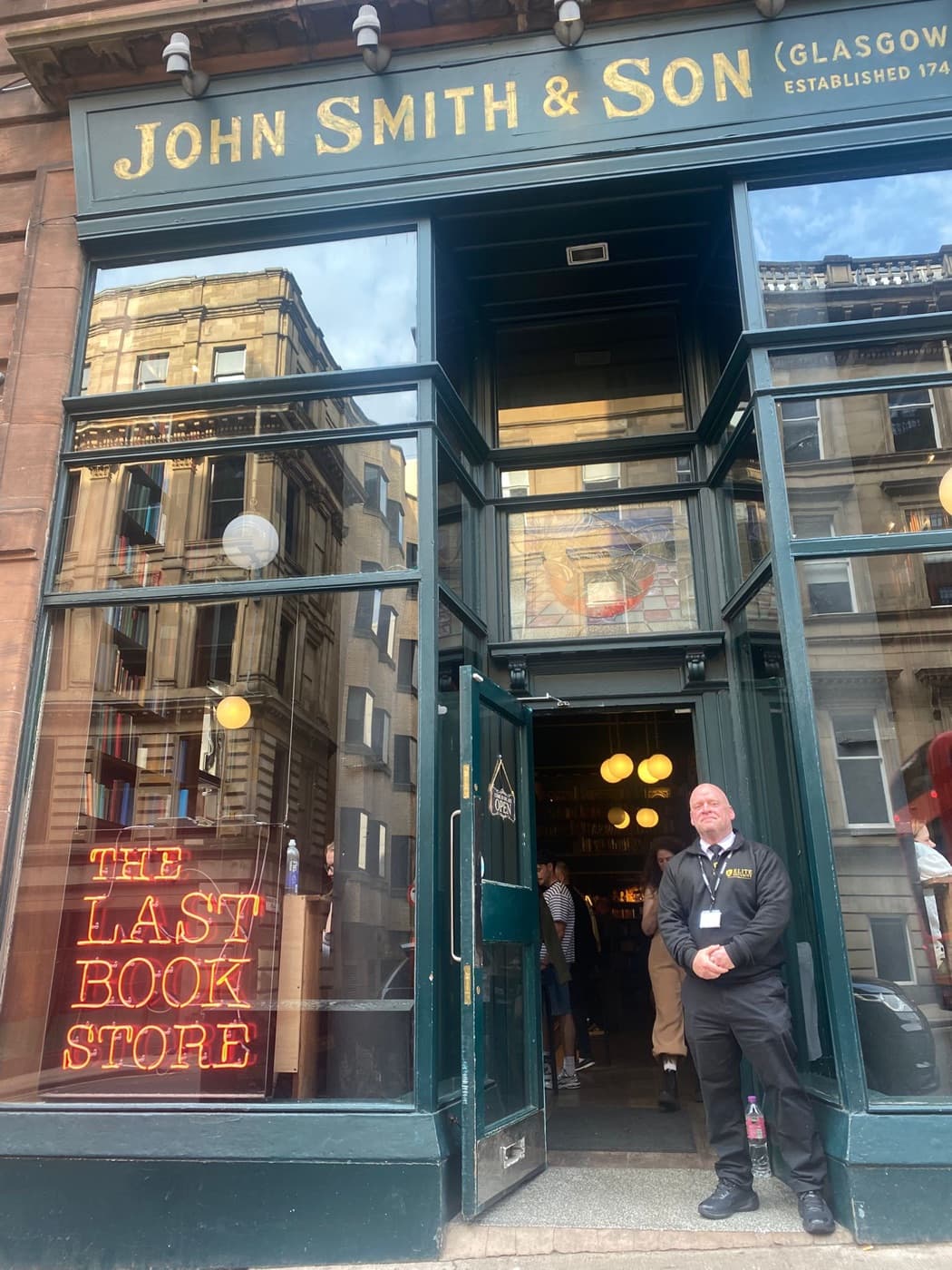 Door supervision at a city bookshop venue