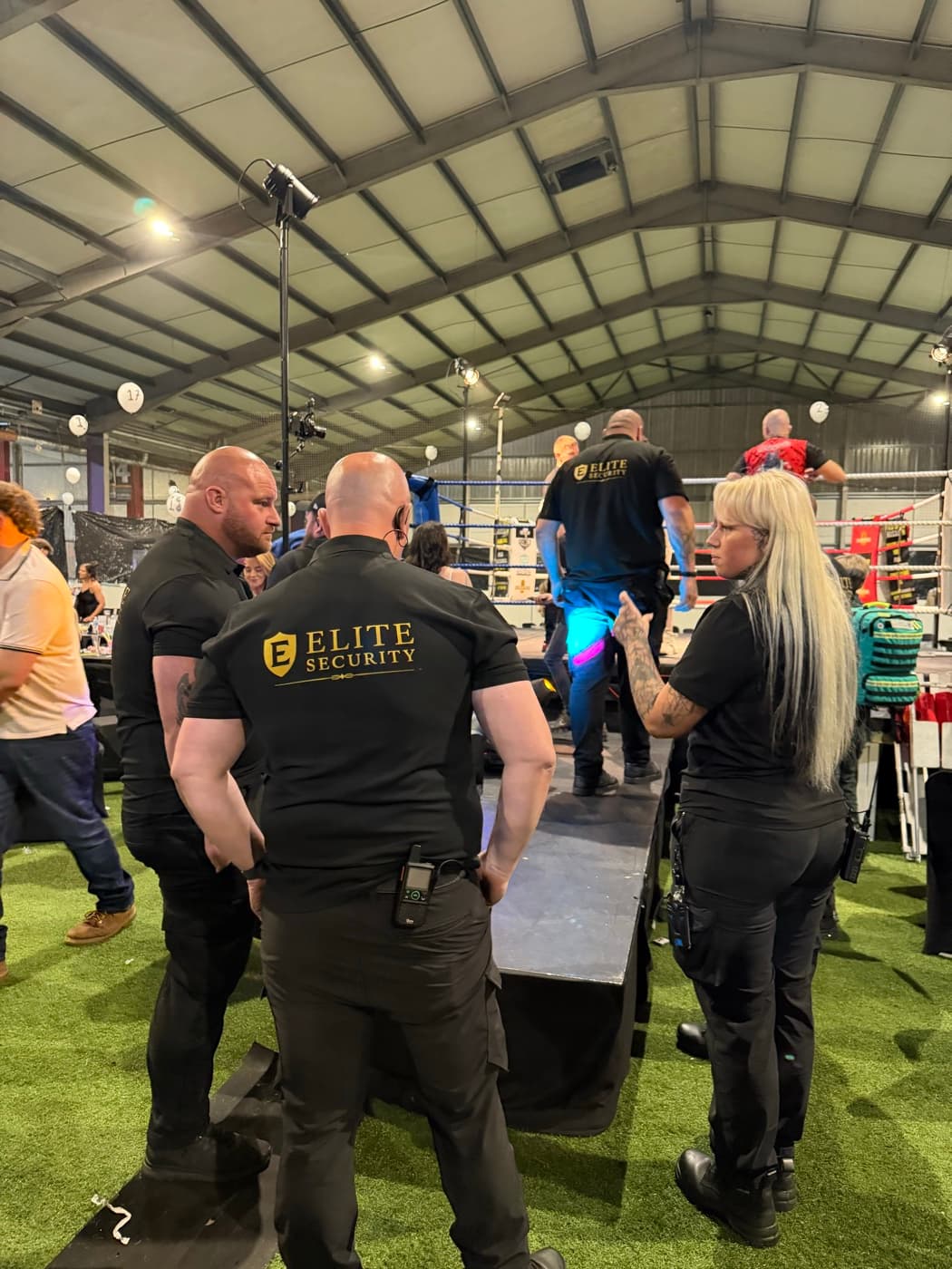 Elite Security team ringside at an event