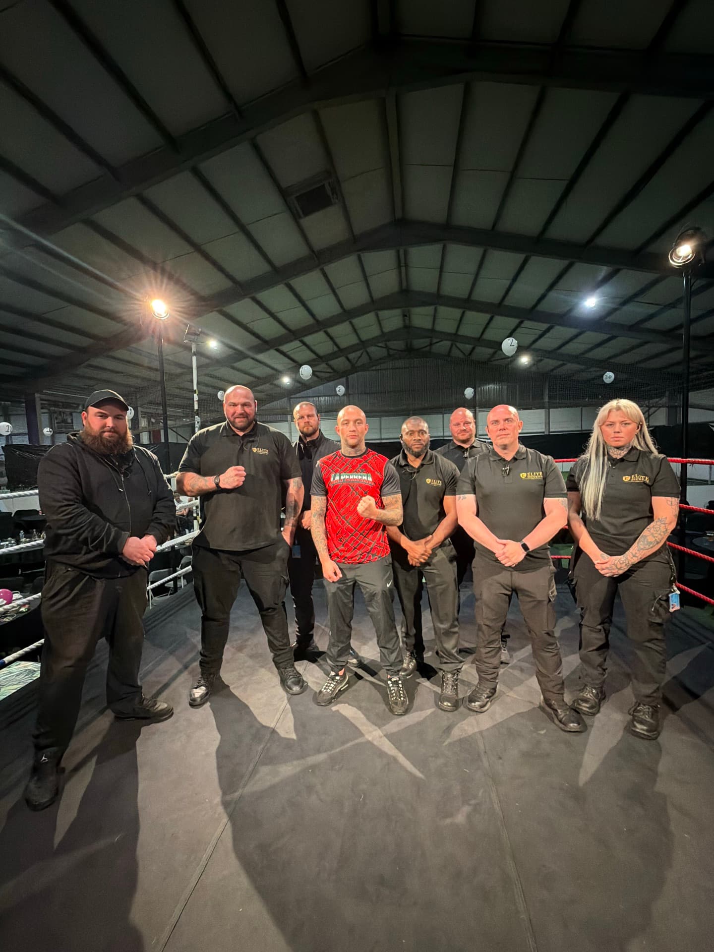 The Elite Security team lined up on assignment at an event